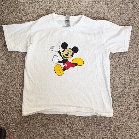 Gildan Other - Gildan White Kids T-Shirt with Mickey Design